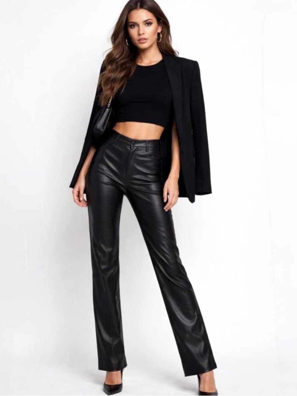 7 For All Mankind Women's Faux Leather Trousers
